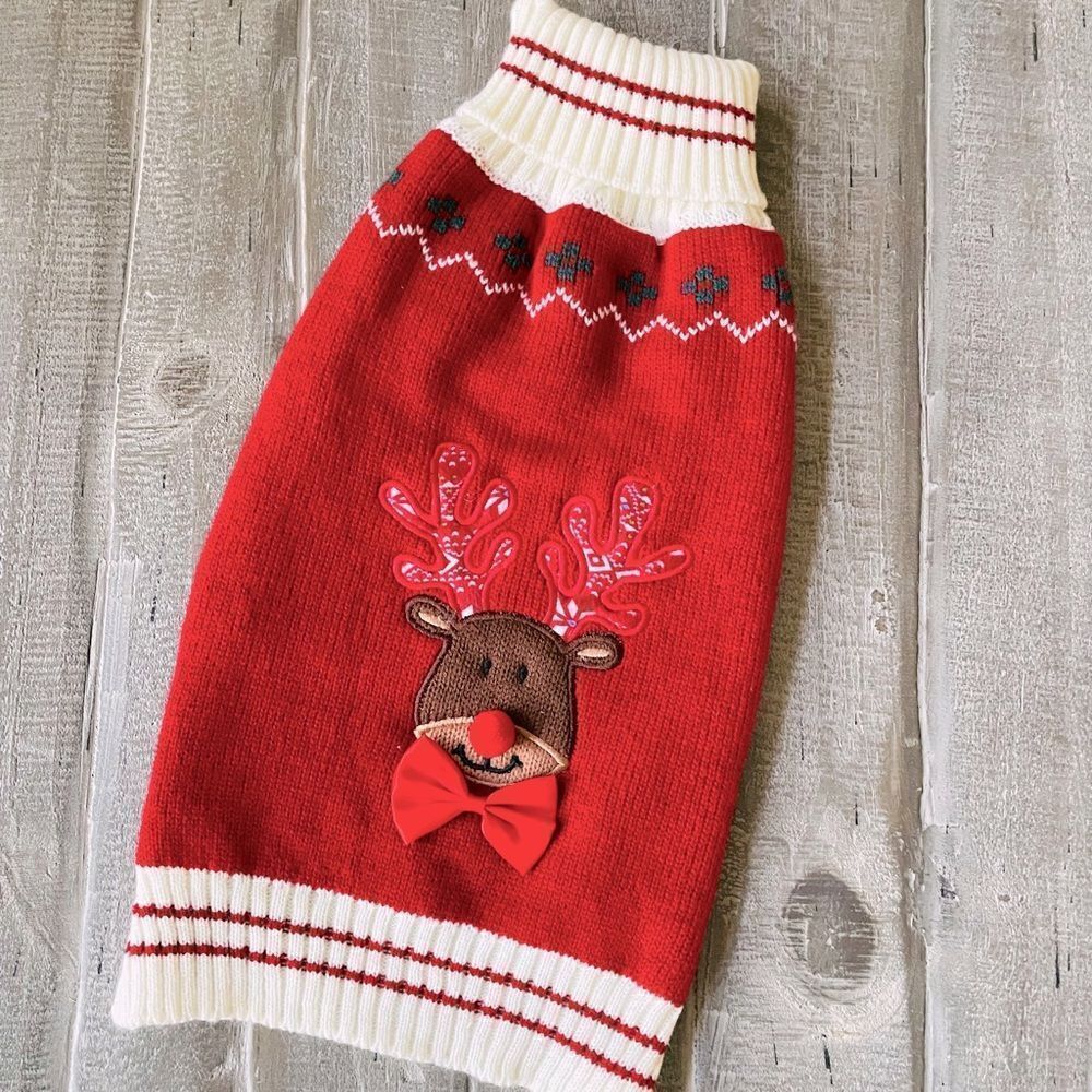 Reindeer Christmas Dog Sweater